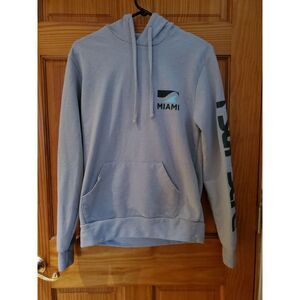 Earth Star Hoodie Mens Sz M Gray Miami Beach‎ Sweatshirt Long Sleeve Pullover